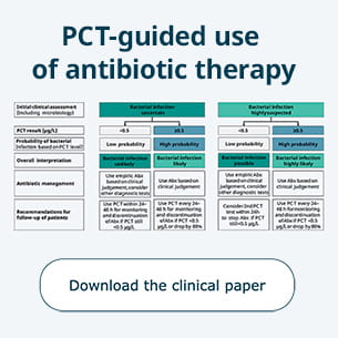 PCT-guided use of antibiotic therapy